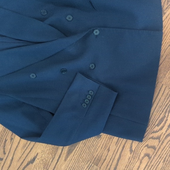 Talbots Navy Double-Breasted Blazer Timeless Design Office Siren Plus Size Sz 20 - Picture 5 of 10